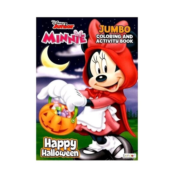 NEW, HAPPY HALLOWEEN DISNEY JUNIOR MINNIE JUMBO COLORING & ACTIVITY BOOK - Picture 1 of 2